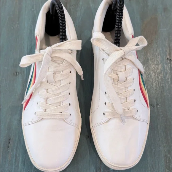 Katy Perry The Rizzo Rainbow Sneakers Women’s Size 8 White Lace Up Shoes - Picture 11 of 12